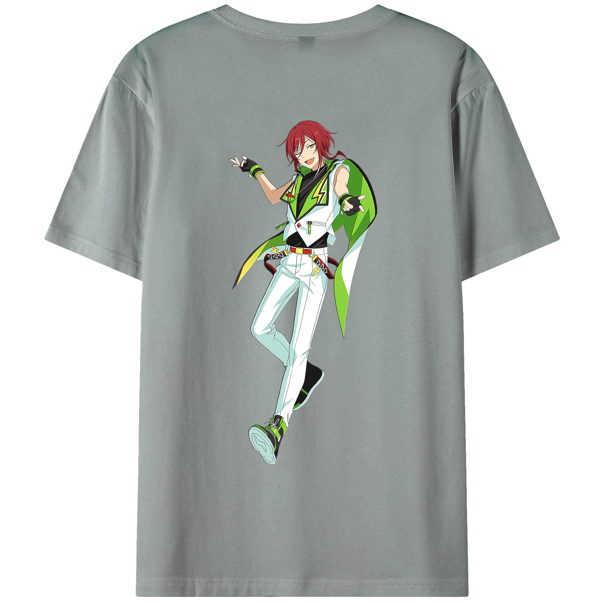 （画像用） あんさんぶるスターズ! Ensemble Stars 綿100％ メンズ半袖Tシャツ（バックプリント） 通気性